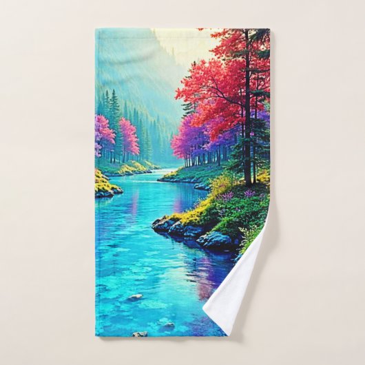Mystic River Dreamy Forest Path Design Badhandtuch Set (Handtuch)