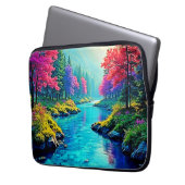 Mystic River Dreamy Forest Path Design Laptopschutzhülle (Vorderseite Links)