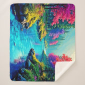 Mystic River Dreamy Forest Path Design Sherpadecke (Vorderseite)