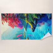 Mystic River Dreamy Forest Path Design Strandtuch (Vorderseite)