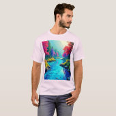 Mystic River Dreamy Forest Path Design T-Shirt (Vorne ganz)