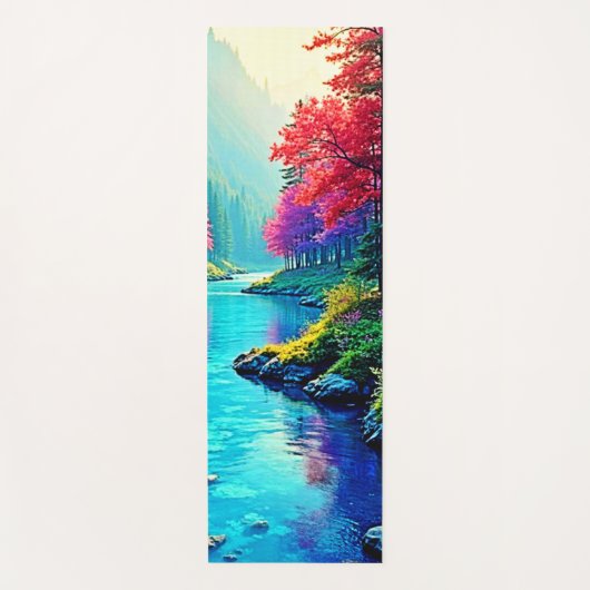 Mystic River Dreamy Forest Path Design Yogamatte (Vorderseite)