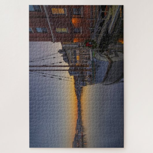 Mystic River in Connecticut am Erntedank Eve Puzzle (Vertikal)