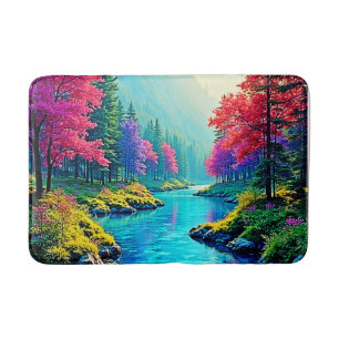 Mystic-River traumhafter Waldpfad-Design Badematte