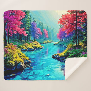 Mystic River Traumhafter Waldpfad Design Sherpadecke