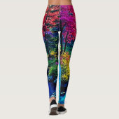 Mystic River Träumiger Waldpfad Design Leggings (Rückseite)
