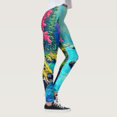 Mystic River Träumiger Waldpfad Design Leggings (Rechts)