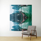 Mystic River Valley - Karst Mountain Serenity Wandteppich (Beispiel)