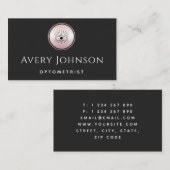 Mystic Rose Gold Eye Logo Optometrisch Chic Vision Visitenkarte (Vorne/Hinten)