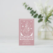Mystic Rose Tarot Lash Tech Visitenkarte (Stehend Vorderseite)