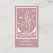 Mystic Rose Tarot Lash Tech Visitenkarte (Vorderseite)