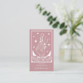 Mystic Rose Tarot Lash Tech Visitenkarte (Stehend Vorderseite)