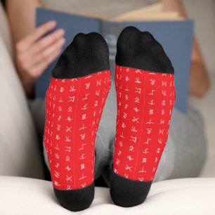 Mystic Rune Pattern Socks Socken