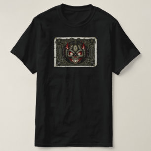 Mystic Rune Pumpkin Skull NUR SCHWARZ T-Shirt