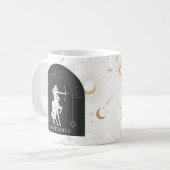 Mystic Sagittarius Zodiac Stars Horoscope Kaffeetasse (Vorderseite Links)