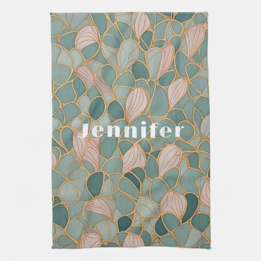 Mystic Scales: Pastel Fantasy Geschirrtuch (Vertikal)