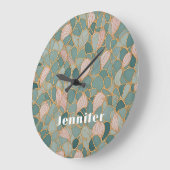 Mystic Scales: Pastel Fantasy Große Wanduhr (Winkel)