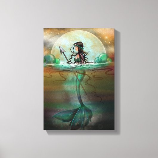 Mystic Sea Mermaid Fantasy Art von Molly Harrison Leinwanddruck (Vorderseite)