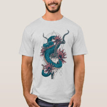 Mystic Serpent Flowers – Fantasy Skull Design