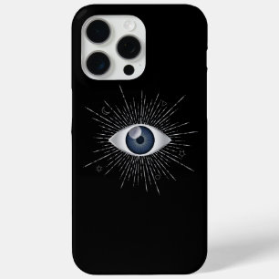 Mystic Silver & Blue Evil Eye Nazar Mati auf Black Case-Mate iPhone Hülle