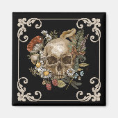 Mystic Skull Vintag Black Magnet (Vorne)