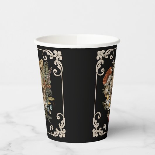 Mystic Skull Vintag Black Pappbecher (Links)