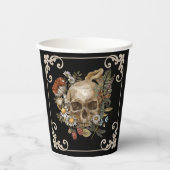 Mystic Skull Vintag Black Pappbecher (Vorderseite)