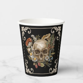 Mystic Skull Vintag Black Pappbecher