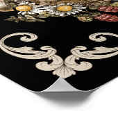 Mystic Skull Vintag Black Poster (Ecke)