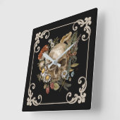 Mystic Skull Vintag Black Quadratische Wanduhr (Winkel)