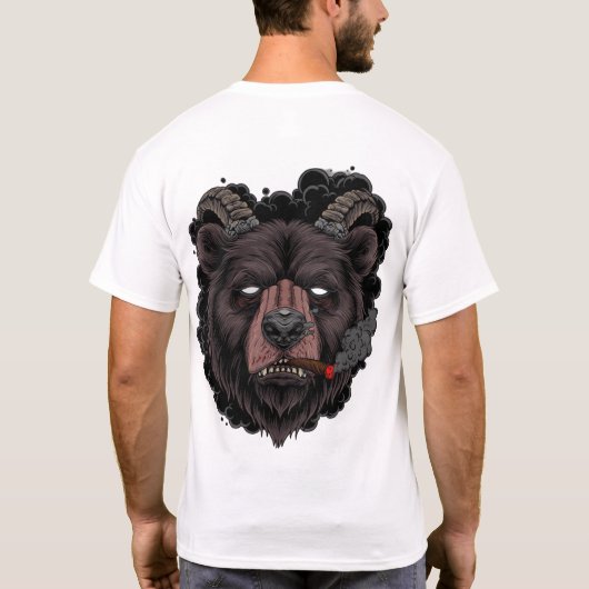Mystic Smoky Ram Bear  T-Shirt (Rückseite)
