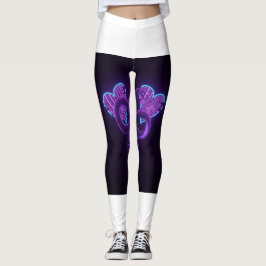 Mystic Snake Neon Hearts Leggings 🐍 💖