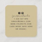 Mystic Snake Sun Moon Star Celestial Energy Healer Quadratische Visitenkarte (Rückseite)