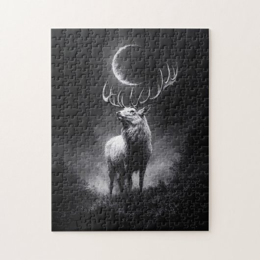 Mystic stag under Crescent Moon Puzzle (Vertikal)
