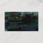 Mystic Starry Forest Massage Therapy Business Card Visitenkarte (Rückseite)