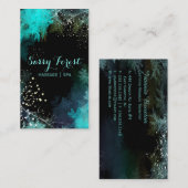 Mystic Starry Forest Massage Therapy Business Card Visitenkarte (Vorne/Hinten)