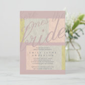 Mystic Storm Typografy Brautparty Blue Pink Einladung (Stehend Vorderseite)