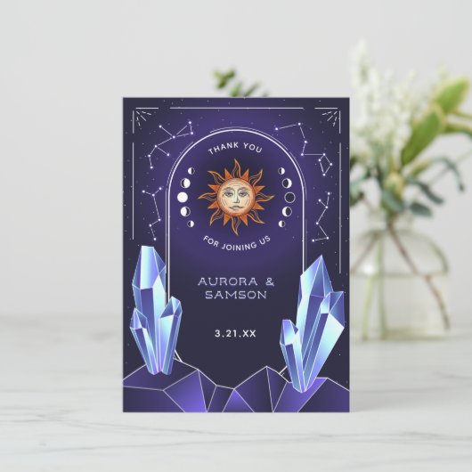 Mystic Sun Event Danke Karte (Stehend Vorderseite)