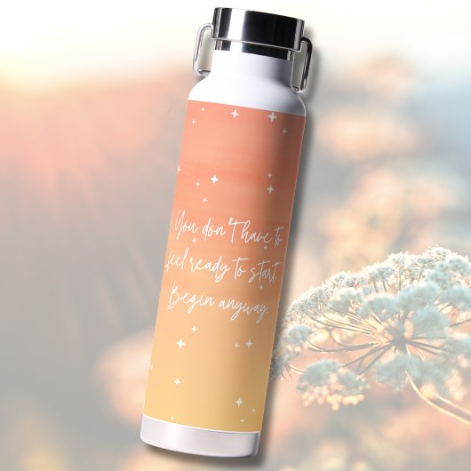 Mystic Sun Inspirational Quote Water Bottle Trinkflasche