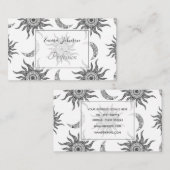 Mystic Sun Moon Black und White Visitenkarte (Vorne/Hinten)