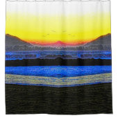 Mystic Sunset Double Vision Duschvorhang (Vorderseite)