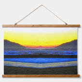 Mystic Sunset Double Vision Wandteppich Mit Holzrahmen (Vorne)