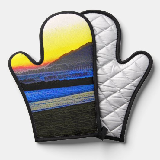 Mystic Sunset Ofenhandschuh (Vorderseite/Rückseite)