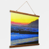 Mystic Sunset  Wandteppich Mit Holzrahmen (Gewinkelt)