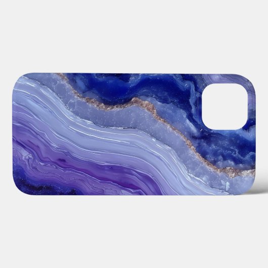 Mystic Tanzanite Faceted iPhone Case (Rückseite (Horizontal))