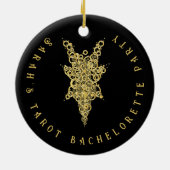 Mystic Tarot Junggeselinnen-Abschied Keramik Ornament (Hinten)