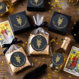 Mystic Tarot Junggeselinnen-Abschied Runder Aufkleber