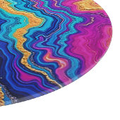 Mystic Teal & Gold Energy Schneidebrett (Ecke)