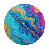Mystic Teal & Gold Energy Schneidebrett (Vorderseite)