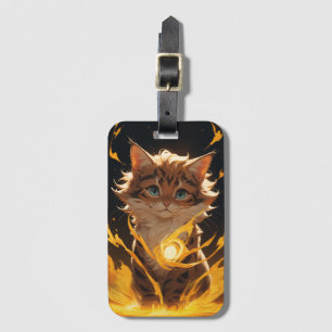Mystic Tiger Cat Fire Familiar Gepäckanhänger